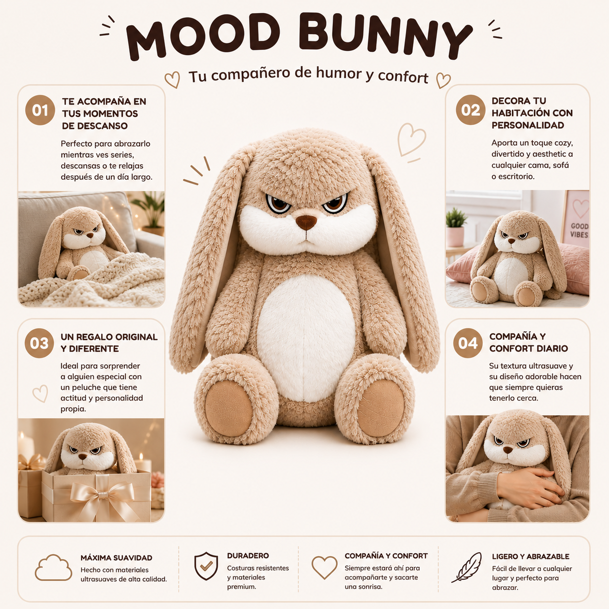 Peluche Conejo Gruñón