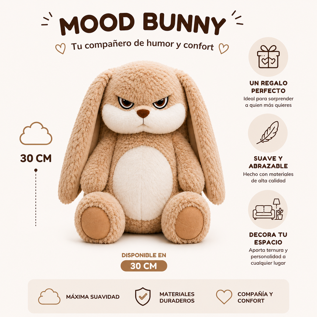 Peluche Conejo Gruñón